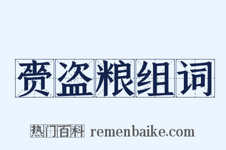 赍盗粮组词是什么意思的图片